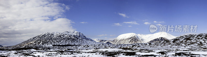 黑山和Rannoch Moor全景图